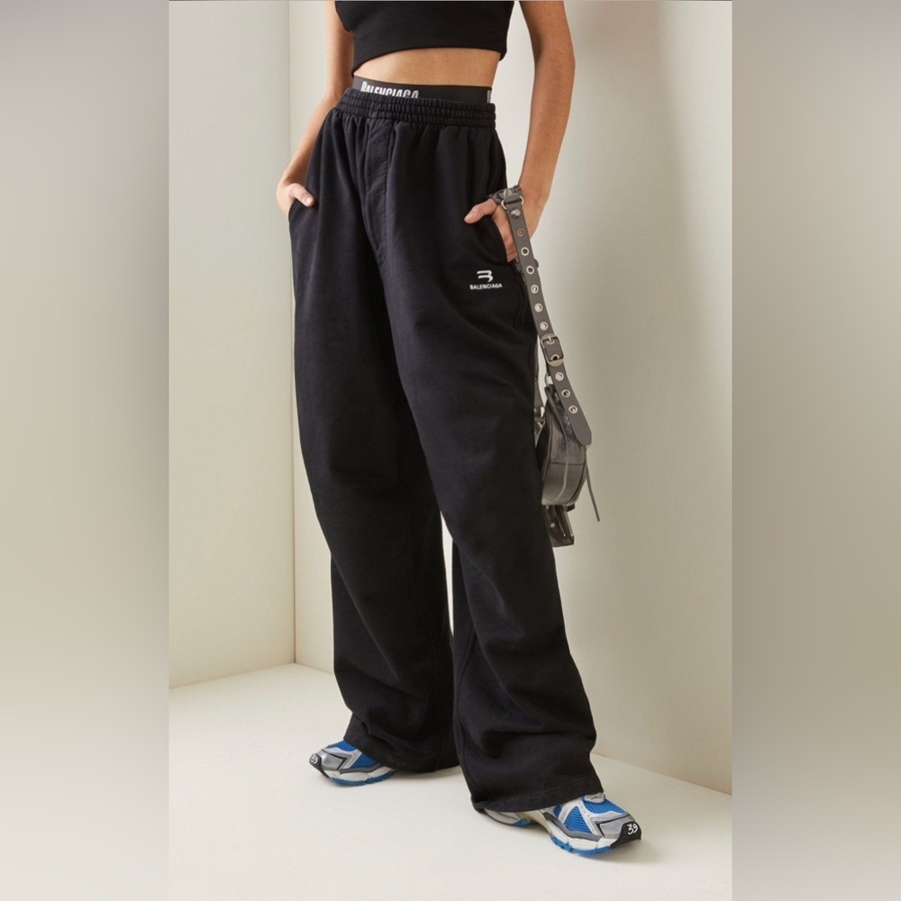 double waisted balenciaga sweatpants
